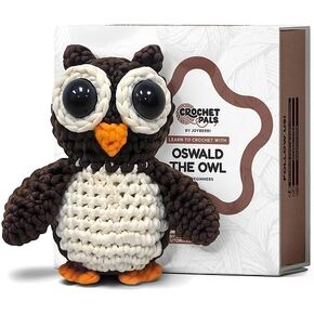 Joyberri Crochet Kit للمبتدئين - مجموعة الكروشيه المبتدئين للبالغين والأطفال - تعلم كيفية صنع حيوانات Amigurumi مع مقاطع فيديو خطوة بخطوة - جميع المواد المشمولة