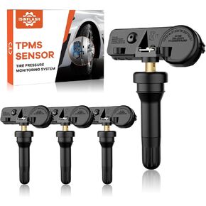TPMS Sensors, 433 MHZ Tire Pressure Monitor System Replace Sensor for Chevy GMC Cadillac Buick Pontiac Direct Replacment for OE Part # 13533166, 13542523 4 Pack