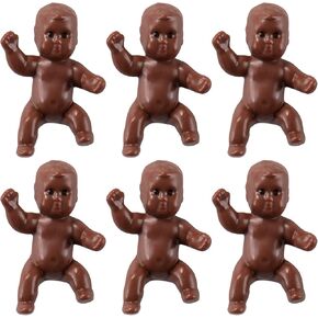 Shaoqinlin 30 قطعة King King Cake Babies 1.2inch أطفال بلاستيكيين مصغرة مناسبة للاستحمام الطفل Cube Cube Games Mardi Gras Party Decorations (Latin)