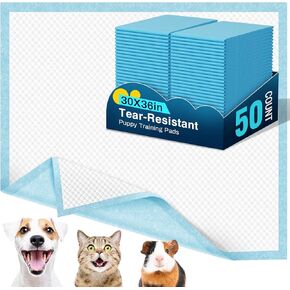 Puppy Pee Pads 30"x36", 50 Count Large Pee Pads for Dogs for Doggie&Cats, Disposable Pet Pee Pads & Puppy Training Pads, Tear-Resistant X-Large Potty Pads for Indoor, Outdoor Use