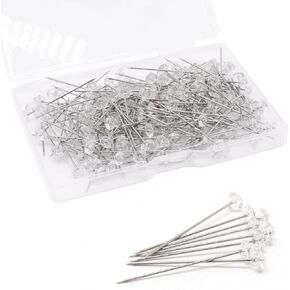 180pcs دبابيس boutonniere ، دبابيس ماس 1.5 بوصة للباقة ، دبوس الأزهار المستقيمة ، أحجار الكريستال ، دبوس زهرة للعرائس الزفاف ، مجوهرات الديكور المجوهر