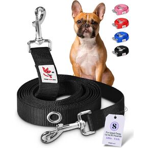 Hands-Free Dog Leash Training Running Snapleash, Waist & Shoulder Lead for Walking, Traffic Lead, Dual Pet Leash Adjustable for Large, Medium and Small Dog Breeds (Black, Large (1in x 7.5ft))