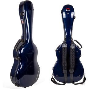 حقيبة جيتار كروس روك المصنوعة من الألياف الزجاجية - تناسب مقاس 17 بوصة من أعلى القوس السفلي لجيتار الجاز الصوتي - أشرطة مبطنة، حجرة داخلية، بطانات ثابتة وقابلة للإزالة - تتضمن قفل TSA - أزرق داكن (CRF2020JA17NVBL) in Kuwait