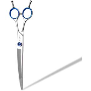 Curved Dog Scissors for Grooming,9inch VG10 Steel Dog Grooming Scissors,30 Degree Bend,Sharp Blade with CNC Screw and Round Blunt Tip,Professional Pet Grooming Shears for Dogs Cats at Home and Groomer