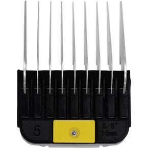 Professional Animal Stainless Steel Attachment Guide Guard Combs for A5 Style Detachable Blade Pet Groomers, 1/8"-1" Compatible with Wahl KM Series Andis AG BG Oster A5 A6 Animal Clippers (#5-5/8")
