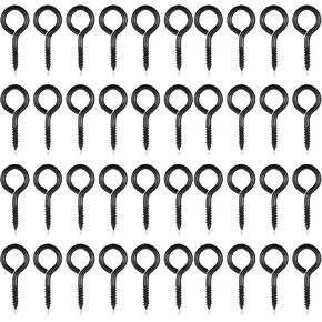 100PCS Eye Screw Pins for Jewelry Making Findings Black 1 inches Small Screw Eye Pins Mini Hook Eyelets Screw Threaded Clasps Hooks Eye Screws for Crafts Jewelry Making Cork Bottles Resin Bead