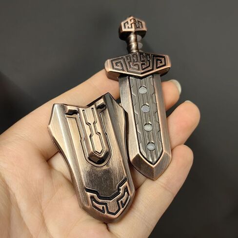 EDC Sword Decompression Toys Fidget Sliders Fidget Toys Stress Relief for Adults Magnetic Metal Toys Anti-Anxiety Office Desk Toys (Grey) in Saudi Arabia
