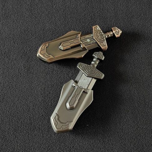 EDC Sword Decompression Toys Fidget Sliders Fidget Toys Stress Relief for Adults Magnetic Metal Toys Anti-Anxiety Office Desk Toys (Grey) in Saudi Arabia