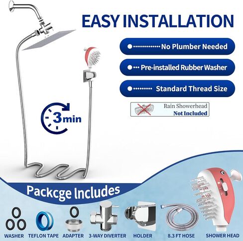 Pet Shower Attachment for Convenient Dog Bath,3-mode Handheld Dog Shower Head Indoor and Outdoor Sprayer and Scrubber Tool with 3-way Diverter,Pet Brush and Adhesive Holder (Blue) in Saudi Arabia