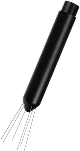 wdt tool espresso called distribution tool or espresso stirrer Stainless Steel Base counterweight and Natural Wood Handle it have 8 espresso needle coffee stirrers can break up clumps in Saudi Arabia