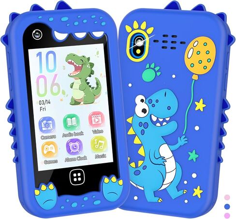 Kids Smart Phone for Girls Boys – Kids Cell Phone Toys Ages 3-10 with Touchscreen, Dual Camera, Music Player, 17 Games Toddler Learning Phone Birthday Gift for 3 4 5 6 7 8 Years Old, 8GB Card, Purple in Saudi Arabia