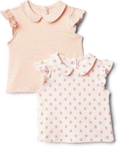 Amazon Essentials x Sofia Grainge Toddlers and Baby Girls' Short Sleeve Blouse, Pack of 2 in Saudi Arabia