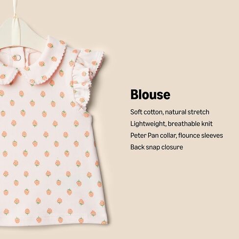 Amazon Essentials x Sofia Grainge Toddlers and Baby Girls' Short Sleeve Blouse, Pack of 2 in Saudi Arabia