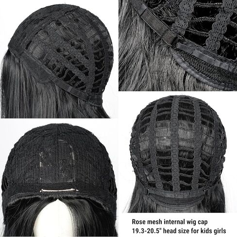 Kids Princess Wig Long Red Braid Wig + Crown Headband + Necklace + Wig Cap for Girls Toddler, Pre-styled Wigs Synthetic Fiber Hair for Halloween Party in Kuwait