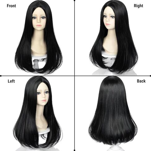 Kids Princess Wig Long Red Braid Wig + Crown Headband + Necklace + Wig Cap for Girls Toddler, Pre-styled Wigs Synthetic Fiber Hair for Halloween Party in Kuwait