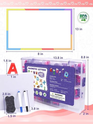 Magnetic Letters and Numbers Toy Set: Strong Magnetic 78 PCS Colorful Alphabet Magnets for Toddlers - Educational ABC 123 Fridge Magnets Construction Toys Incorporating Magnets in Saudi Arabia