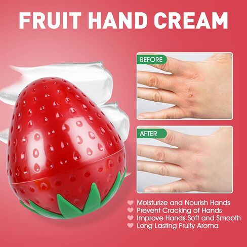 4 Pack Hand Cream Gifts Set For Women, Easter Basket Stuffers, Hand Lotion for Dry Cracked Hands, Mothers Day Gifts for Mom and Teacher Appreciation Gifts, 1.06 Oz (Strawberry, Pear, Lemon, Peach) in Saudi Arabia