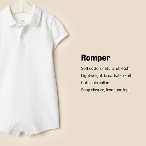 Amazon Essentials x Sofia Grainge Baby Boys' Short Sleeve Romper, Pack of 2 in Saudi Arabia