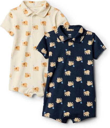 Amazon Essentials x Sofia Grainge Baby Boys' Short Sleeve Romper, Pack of 2 in Saudi Arabia