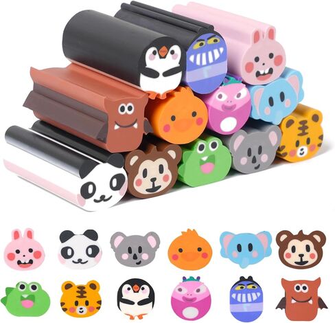 12pcs Long Food Erasers for Kids, 3D Novelty Pizza Sushi Pencil Erasers, Fun Burger cola Erasers Bulk for Students Back to School Supplies Classroom Homework Rewards Party Favors in Saudi Arabia