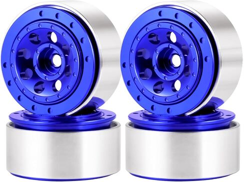 RCHUBAM 1.0 Beadlock Wheels 4Pcs Adjustable Offset Aluminum 1.1" Wheel Rims -3mm & +1mm for 1/18 TRX4M 1/24 SCX24 RC Crawler Car (Red) in Saudi Arabia