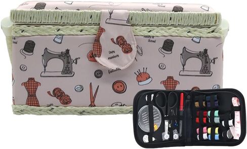Sewing Box Organizer, Sewing Organizer for Sewing Supplies, Medium Sewing Box, Pink in Saudi Arabia