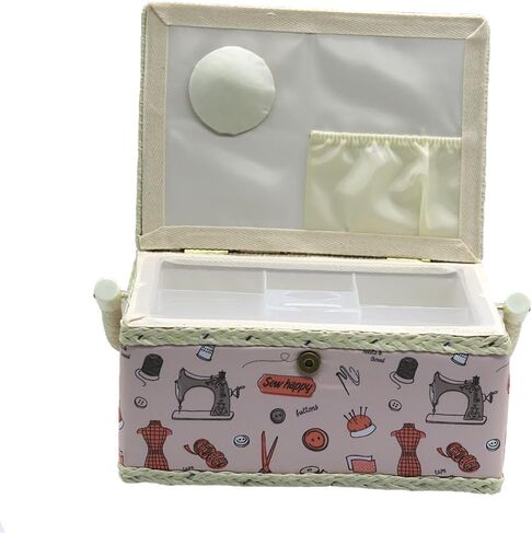 Sewing Box Organizer, Sewing Organizer for Sewing Supplies, Medium Sewing Box, Pink in Saudi Arabia