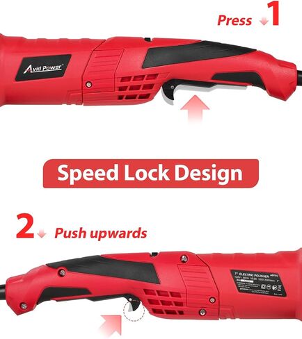 AVID POWER Car Buffer Polisher, 1200W 7 Inch/6 Inch Rotary Buffer Waxer, 6 Variable Speed 1600-3500 RPM, Detachable Handle & Side Handle for Car Detailing, Boat Sanding, Polishing and Waxing in Saudi Arabia