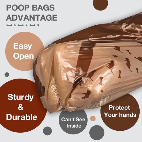 Joyeux 240 Count Ocean Scent Dog Poop Bags Rolls,with Dispenser,Leak-Proof Large Doggie Poop Bags,Extra Thick Poop Bag for Dogs,Cats Litter Bags,Blue Trash Bags for Doggy Pets Bolsa de Popo de Perro in Saudi Arabia