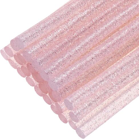 uxcell 30pcs Mini Hot Glue Sticks for Mini Glue Gun, 4-inch x 0.28-inch Glue Gun Sticks for Art DIY Craft, Glitter Clear Green in Kuwait