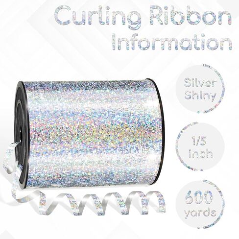 600 Yards White Curling Ribbon for Gift Wrapping, 1/5 Inch Balloon String White Ribbon, Curly Ribbon, Balloon Ribbon for Birthday Party Christmas Crafts in Saudi Arabia