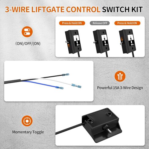 Liftgate Switch 264346 (ON)/Off/(ON) Compatible 3 Wire Lift Gate Control Switch Waterproof OEM Replacement for GPT-25 Box Truck Trailer in Saudi Arabia