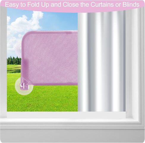Foldable Cat Window Perch, Cordless Cat Window Hammock with 4 Strong Suction Cups, Window Cat Beds for Indoor Cats Inside, Large Cats Window Seat Windowsill Safety with Sturdy Metal Frame Soft Cover in Saudi Arabia