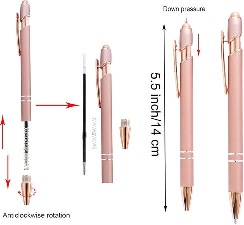 PASISIBICK 12 Pieces Funny Sarcastic Ballpoint Pens, Office Snarky Touch Screen Stylus Pen Encouraging, Black Ink (12 Color,Negative) in Kuwait
