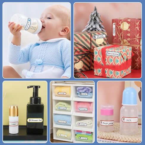 480 PCS Baby Bottion Labels for Daycare Essentials ، ملصقات اسم مقاومة للماء للرعاية النهارية ، ملصقات اسم المدرسة المرفقة ذاتيًا للأطفال الملصقات الملصقات in Kuwait