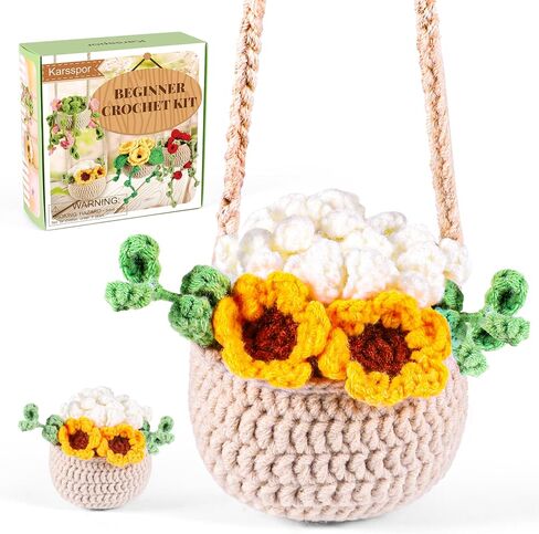 Crochet Starter Kit- 2 PCS Hearts Crochet, Crochet Kit for Beginners with Detailed Instructions and Video Tutorials, Complete Beginners Crochet Kit in Saudi Arabia
