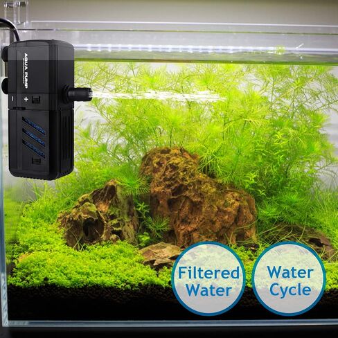 Submersible Aquarium Internal Filter 15W, Adjustable Fish Tank Filter with 400 GPH Water Pump for 150-300 Gallon Fish Tank in Saudi Arabia