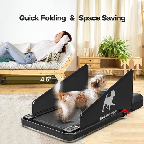 Dog Treadmill for Small Dogs,Dog Treadmill with Pre-Set Exercise Programs,Easy to Follow Interface,1.5HP Folding Dog Treadmill for Medium Dogs Pets,220lbs Weight Capacity in Saudi Arabia