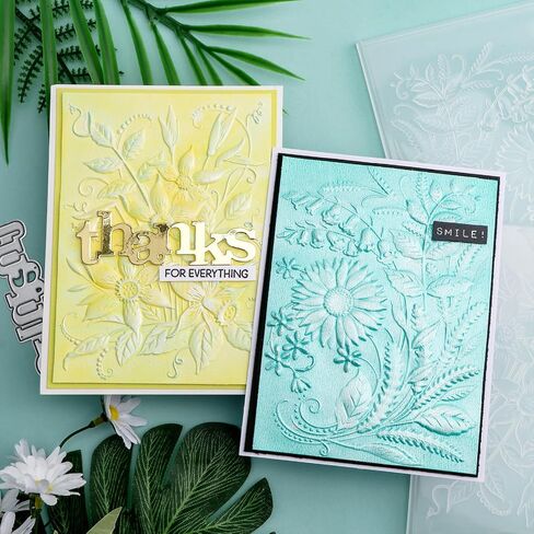 BAOFALI 2PCS 3D Flowers Embossing Folders for Card Making,Embossing Template Paper Card Embossing Stencil for DIY Scrapbooking Photo Album Card Paper Craft Decoration 6.3" L x 4.5" W.(16x11.5cm) in Saudi Arabia
