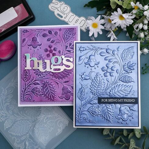 BAOFALI 2PCS 3D Flowers Embossing Folders for Card Making,Embossing Template Paper Card Embossing Stencil for DIY Scrapbooking Photo Album Card Paper Craft Decoration 6.3" L x 4.5" W.(16x11.5cm) in Saudi Arabia