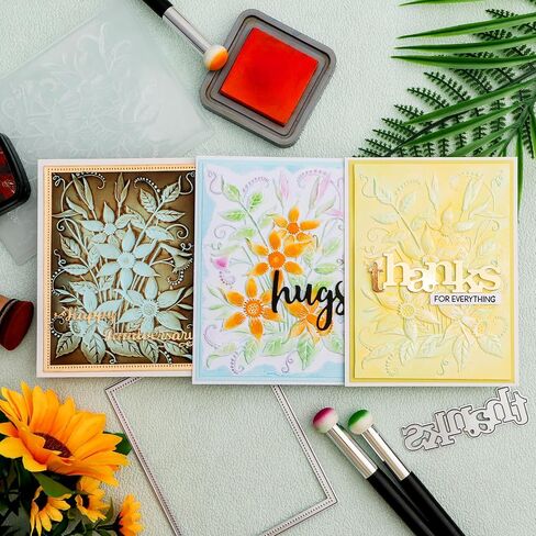 BAOFALI 2PCS 3D Flowers Embossing Folders for Card Making,Embossing Template Paper Card Embossing Stencil for DIY Scrapbooking Photo Album Card Paper Craft Decoration 6.3" L x 4.5" W.(16x11.5cm) in Saudi Arabia
