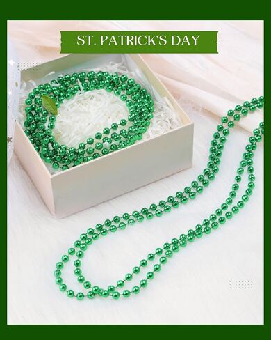 24PCS Mardi Gras Beads, 33'' Gold Purple Green Bead Necklaces, Festival Parade Throw Accessory Sets for Mardi Gras Celebrations Decorations in Saudi Arabia