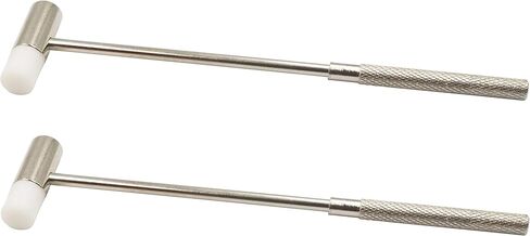 LBY 2-Pack Jewelers Dual-Head Hammer Set, 11mm (.43'') Small Metal and Plastic Hammer with Non-Slip Grip, Jewelry Hammer Perfect for Leather Crafts, Jewelry Making in Kuwait