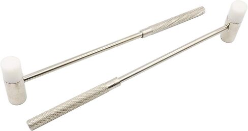 LBY 2-Pack Jewelers Dual-Head Hammer Set, 11mm (.43'') Small Metal and Plastic Hammer with Non-Slip Grip, Jewelry Hammer Perfect for Leather Crafts, Jewelry Making in Kuwait