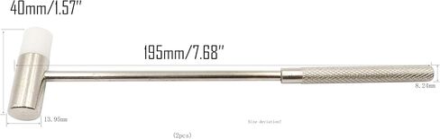 LBY 2-Pack Jewelers Dual-Head Hammer Set, 11mm (.43'') Small Metal and Plastic Hammer with Non-Slip Grip, Jewelry Hammer Perfect for Leather Crafts, Jewelry Making in Kuwait