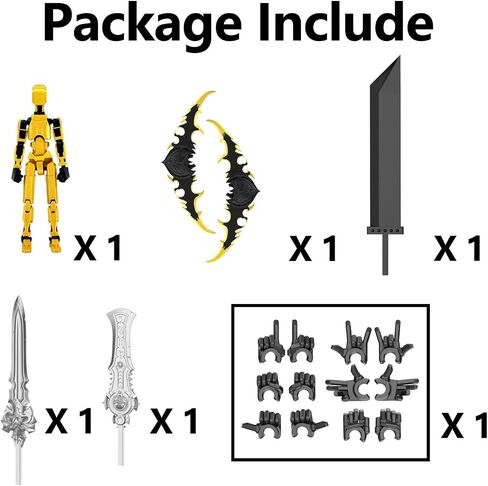 (الانتهاء من التجميع) مجموعة أرقام ACTION T13 ، Titan 13 Action Figure 3D Printed Robo 13 Action Figure ، Dummy 13 Lucky 13 Gift for Assocors Desctop Decorations ، Black Green/Red Black in Saudi Arabia