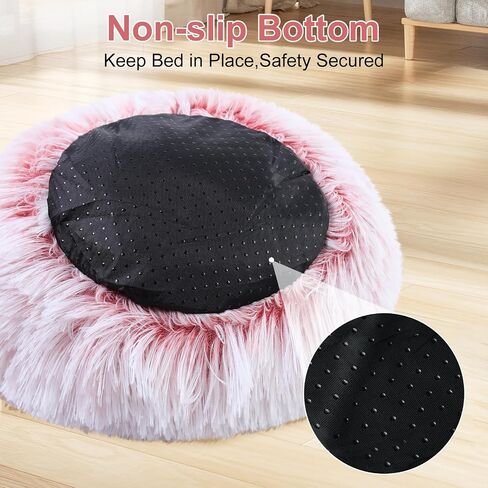 Soothing Guinea Pig Hideout, Doughnut Guinea Pig Bed with Hooded Cover, Washable Hamster Rabbit Bunny Bed, Washable Round Cave Beds for Small Animal Bunny Rabbit Hideout (Grey) in Kuwait