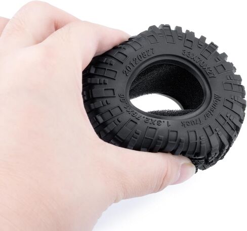1.3 inch Tires 70 * 27mm with Foam Inserts 4 Pcs for 1/18 1/24 RC Crawler Cars (A) in Saudi Arabia