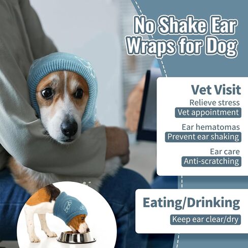 Nanaki Dog Hats Calming Hoodie-Dog Ear Covers Head Cover Protector Hematomas Wraps, No Shake Ear Wrap Muffs Noise Protection, Anxiety Relief, Fireworks, Grooming, Thunderstorm, Bath, Vet Visit in Saudi Arabia