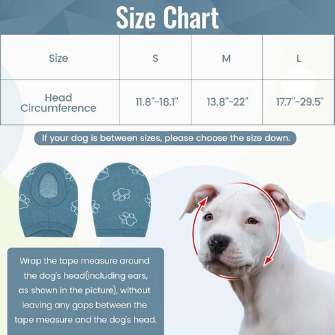 Nanaki Dog Hats Calming Hoodie-Dog Ear Covers Head Cover Protector Hematomas Wraps, No Shake Ear Wrap Muffs Noise Protection, Anxiety Relief, Fireworks, Grooming, Thunderstorm, Bath, Vet Visit in Saudi Arabia